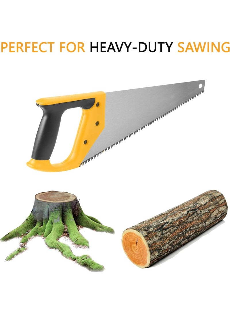 450mm Heavy Duty Hand Saw – 65mn Carbon Steel Blade – Non-Slip Wood & Tree Cutting Saw - Image 4